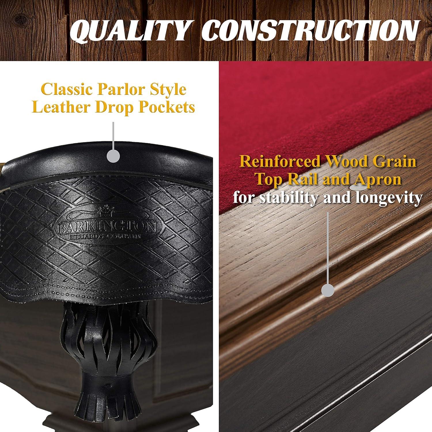 Barrington Billiards Company Barrington Arlington 8 ft Pool Table with Playing Accessories