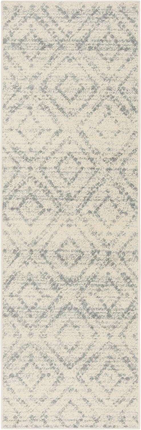 Adirondack ADR131 Machine Made Indoor Runner - Ivory/Light Blue - 2'-6"x8' - Safavieh
