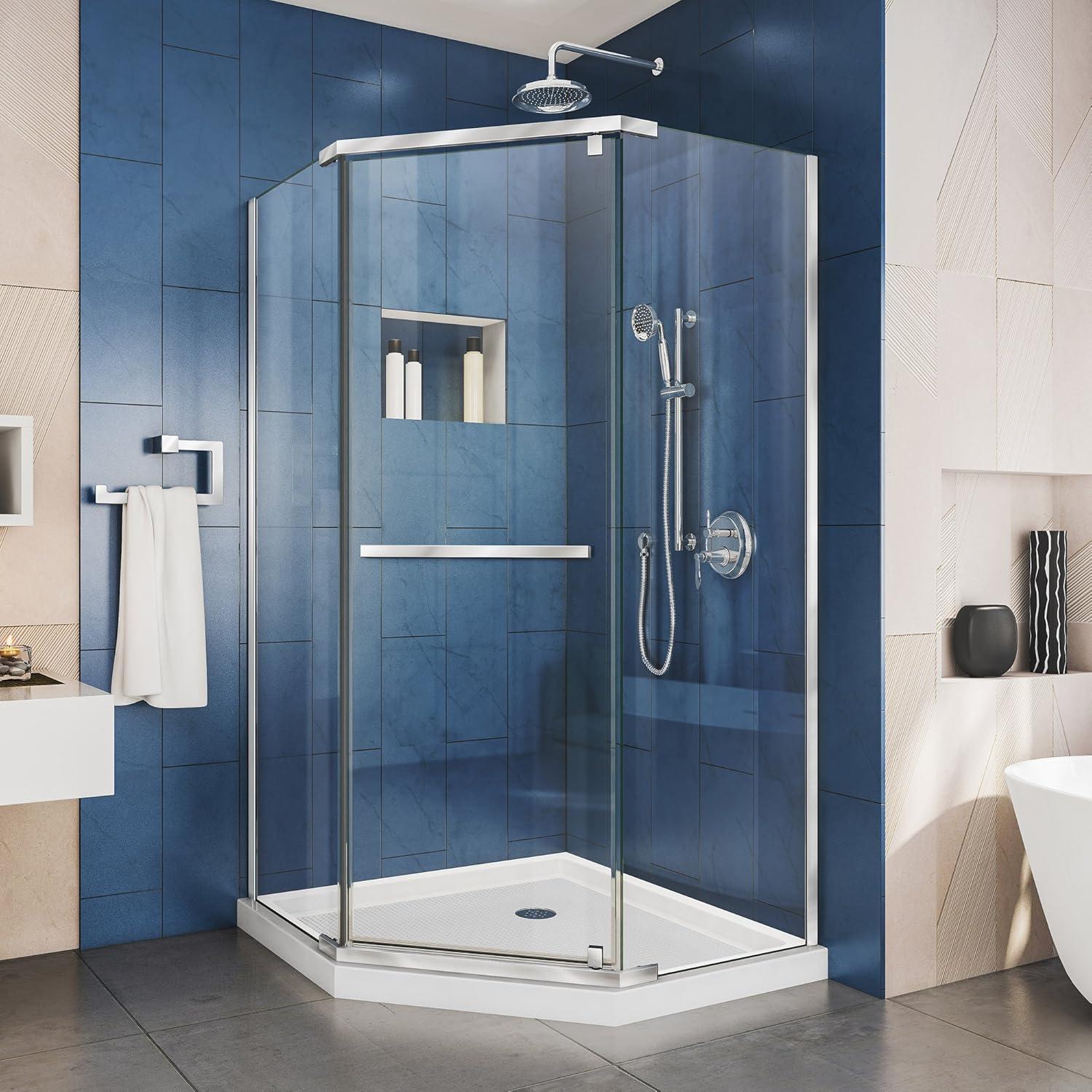 DreamLine Prism 38" W x 38" D x 74.75" H Frameless Neo-Angle Shower Enclosure with Base Included