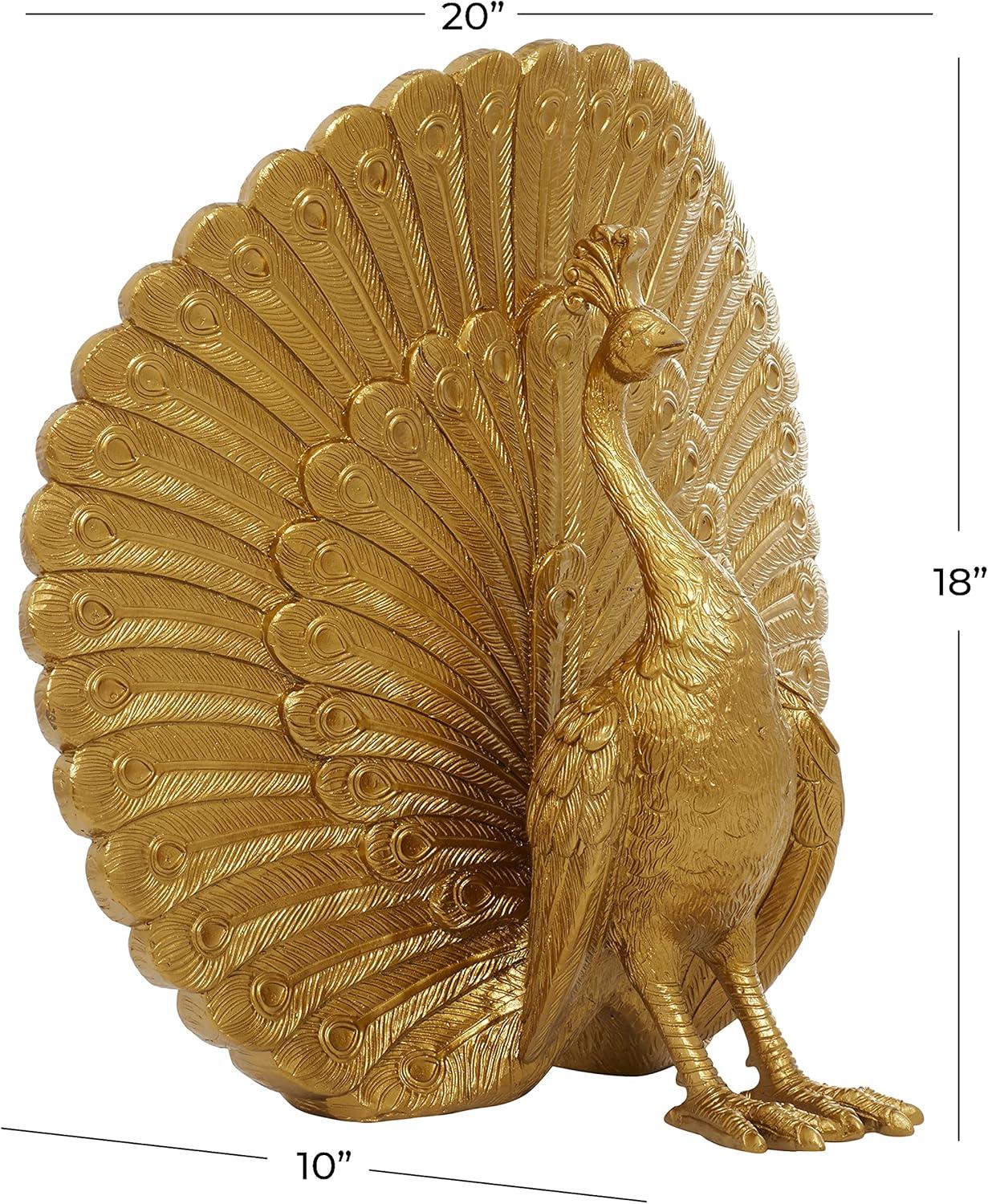 DecMode Gold Polystone Glam Sculpture