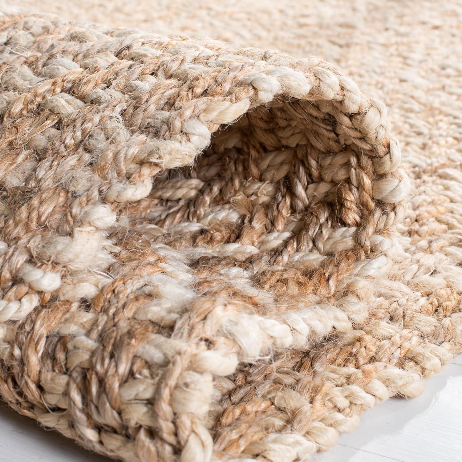 Derosier Natural Fiber Hand Woven Jute Geometric Rug