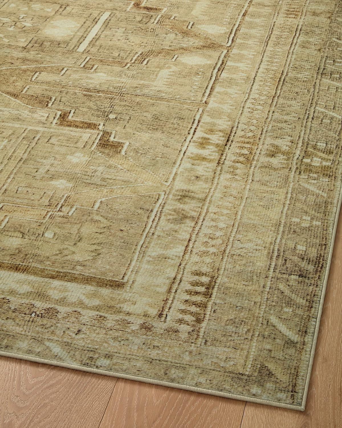 Sinclair II Rug by Magnolia Home by Joanna Gaines x Loloi - Khaki and Tobacco / 5' x 7'