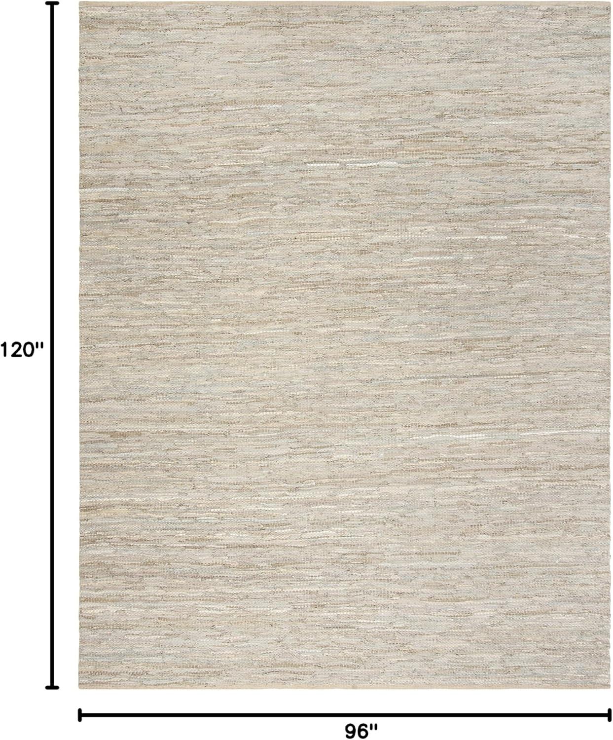 Vintage Leather VTL105 Hand Woven Indoor Area Rug - Beige - 8'x10' - Safavieh.