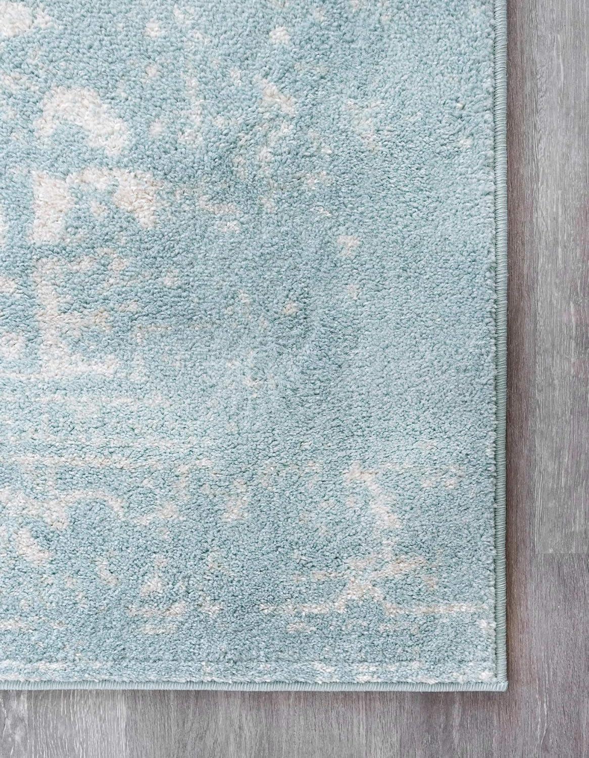 Unique Loom 5' 3 x 5' 3 Square Aqua Richmond Medallion Area Rug