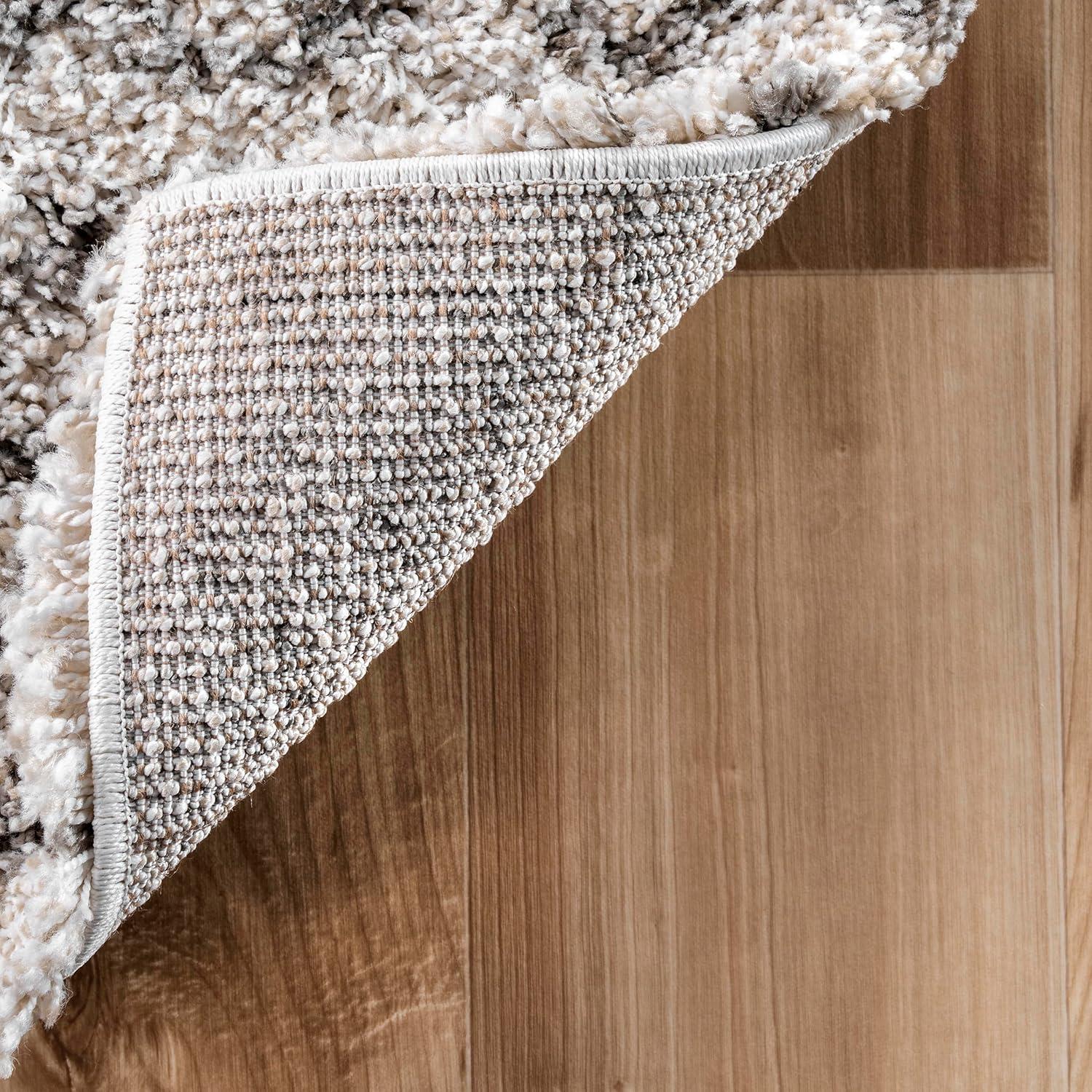 nuLOOM Cuellar Chevron Shag Area Rug, 7' 6" x 9' 6", Ivory