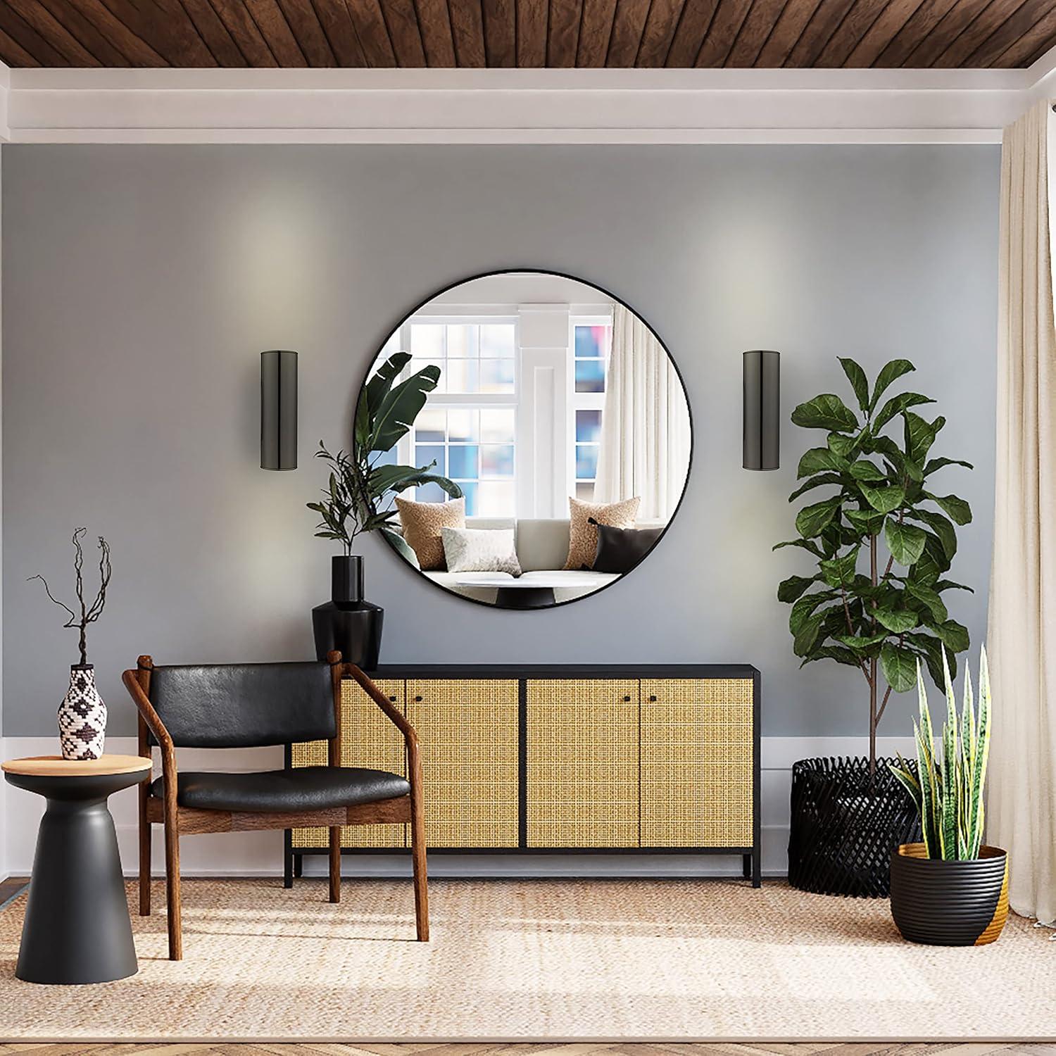 2-Light Riga Outdoor Wall Light Matte Black - EGLO: ETL Listed, Integrated LED, Adjustable Head Tilt, Iron Body