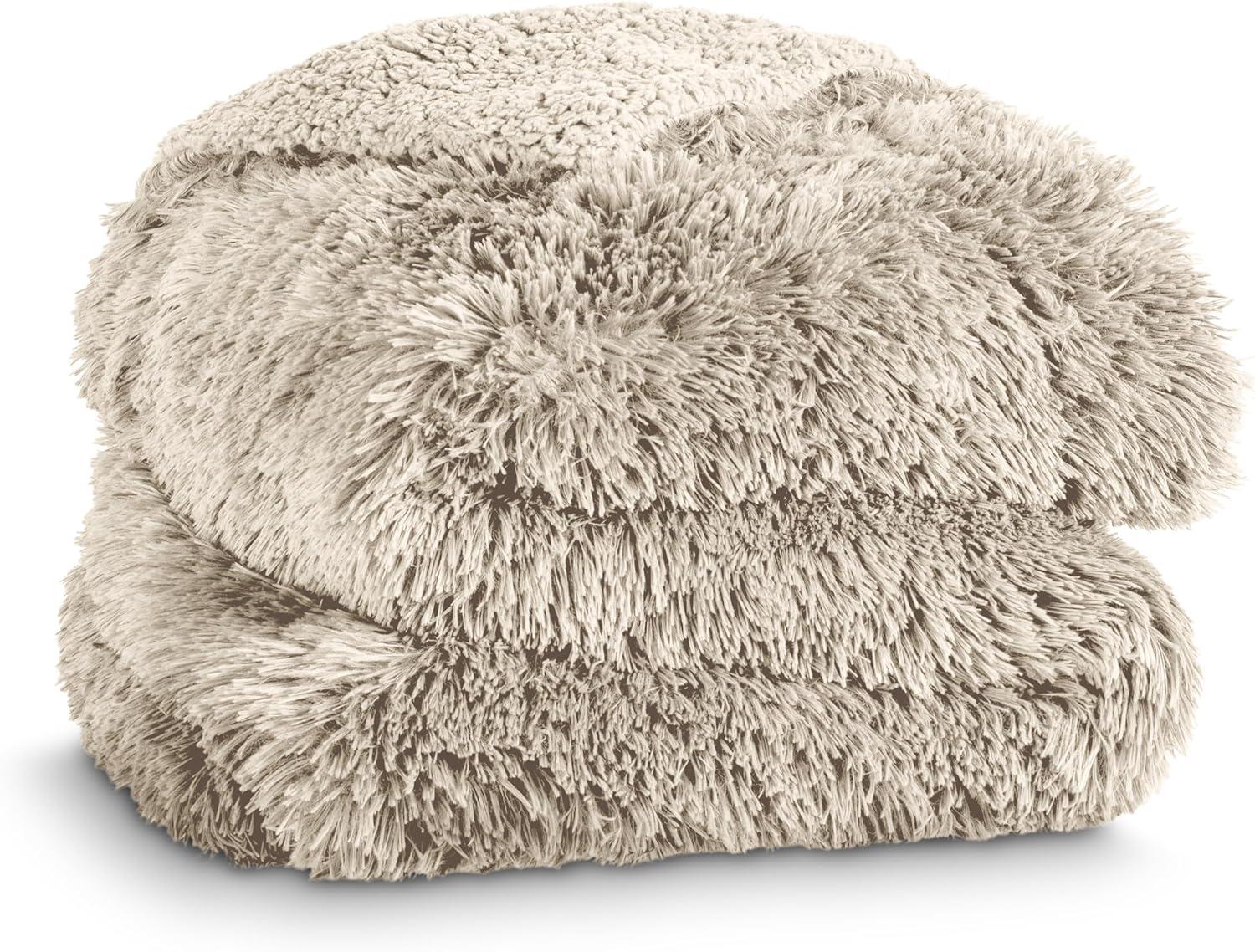 Bare Home Shaggy Faux Fur Sherpa Blanket
