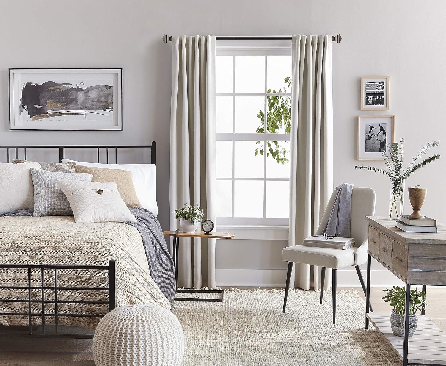 SnugSet Andrew Steel Adjustable Single Curtain Rod