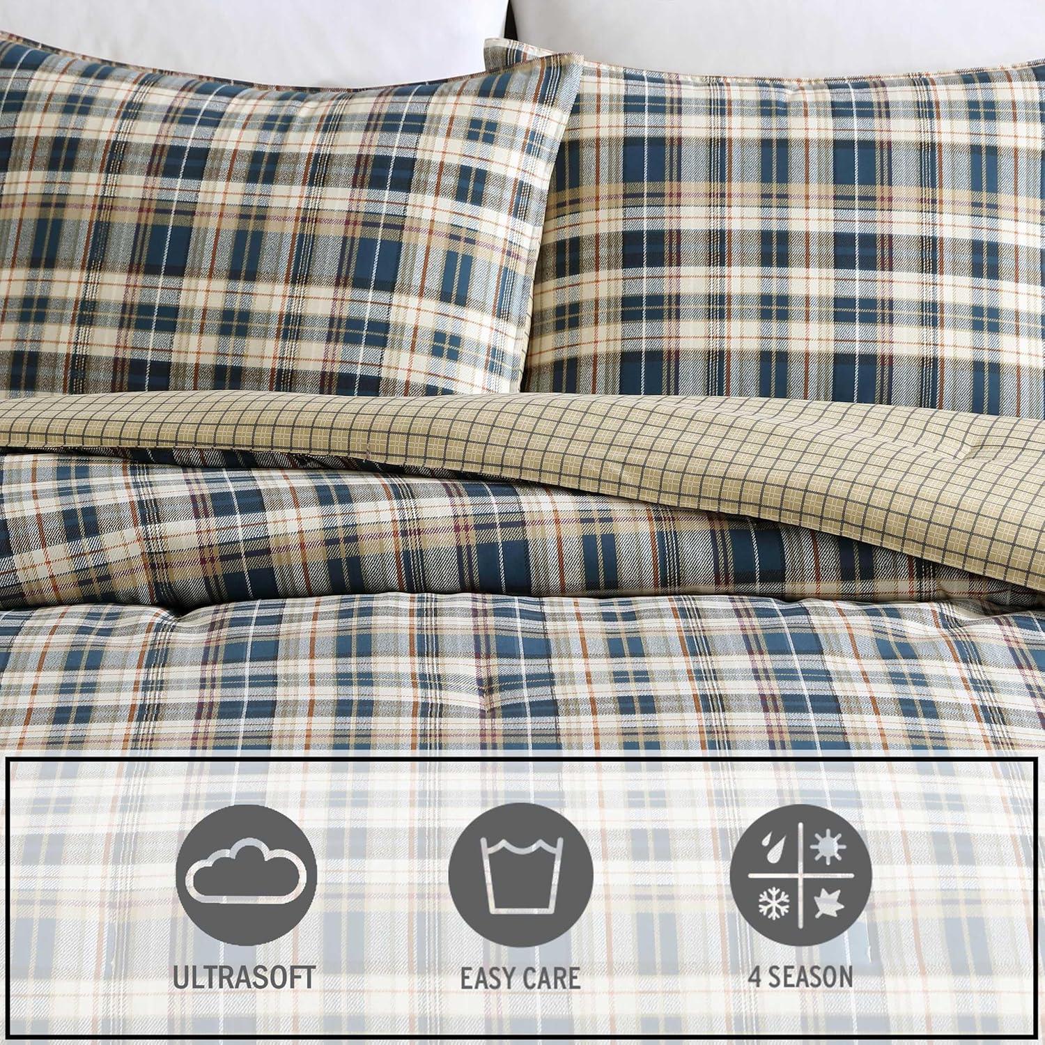 Eddie Bauer Eddie Bauer Port Gamble Indigo Cotton Duvet Cover Set