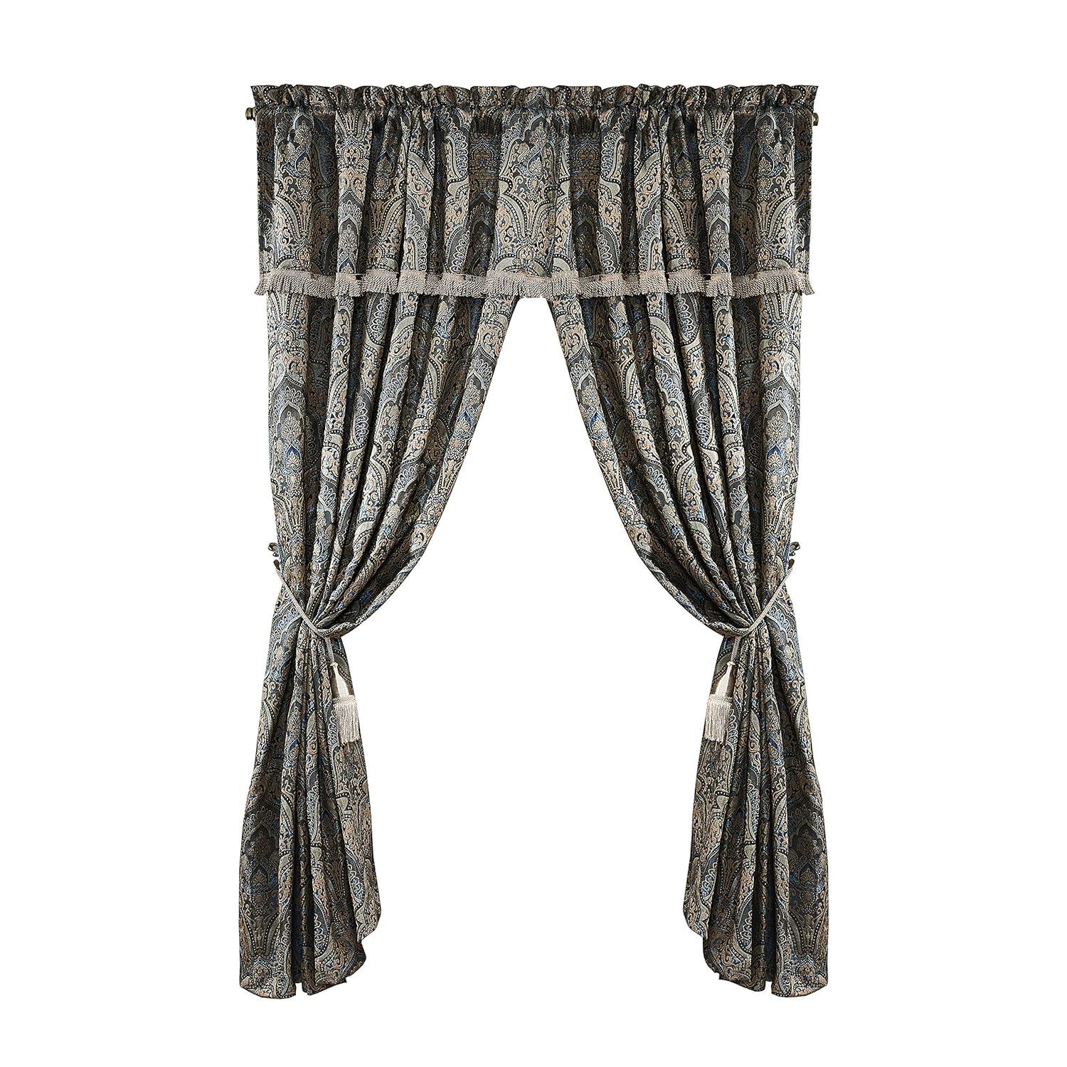 Chezmoi Collection Synthetic Paisley Room Darkening Rod Pocket Curtain Panel