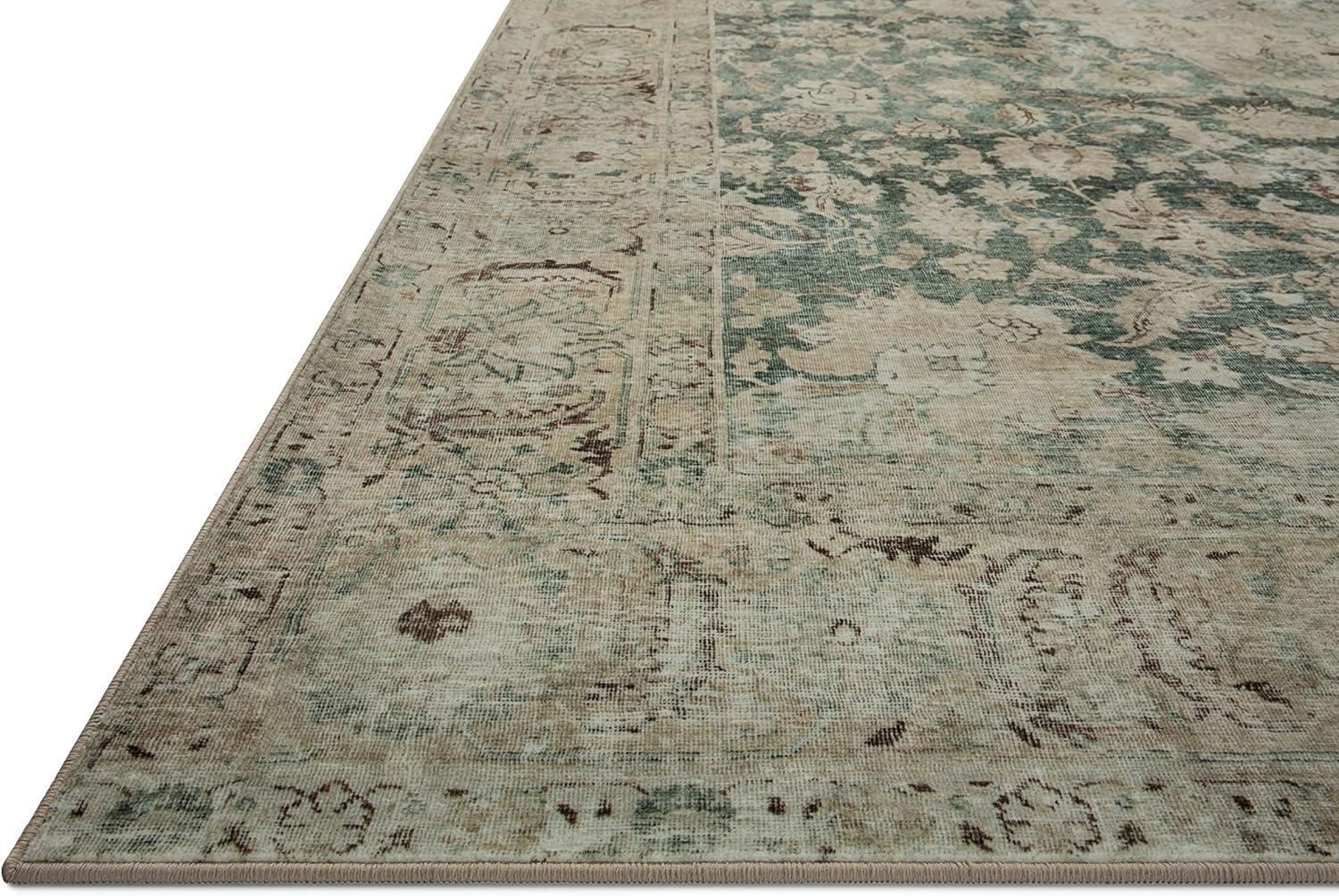 Magnolia Home By Joanna Gaines X Loloi Sinclair Machine Washable Jade / Sand Area Rug