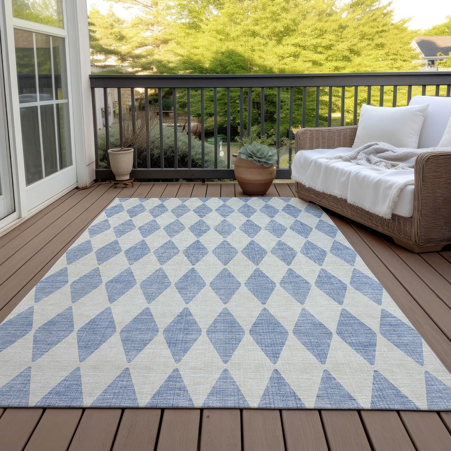 Addison Rugs Chantille ACN578 Sky 3' x 5' Indoor Outdoor Area Rug, Easy Clean, Machine Washable, Non Shedding, Bedroom, Living Room, Dining Room, Kitchen, Patio Rug