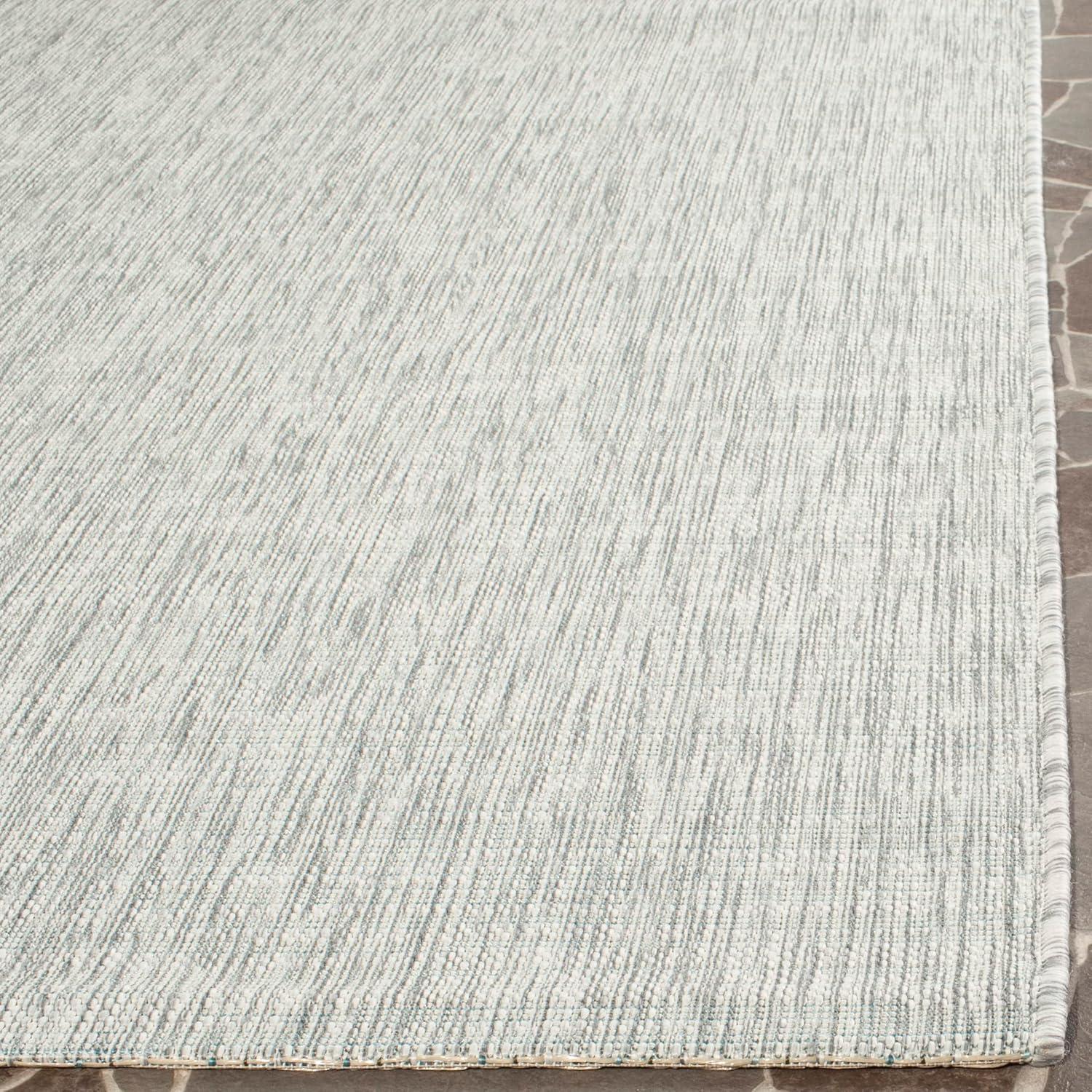 Courtyard CY8576 Power Loomed Indoor and Outdoor Area Rug - Grey/Turquoise - 8'x11' - Safavieh