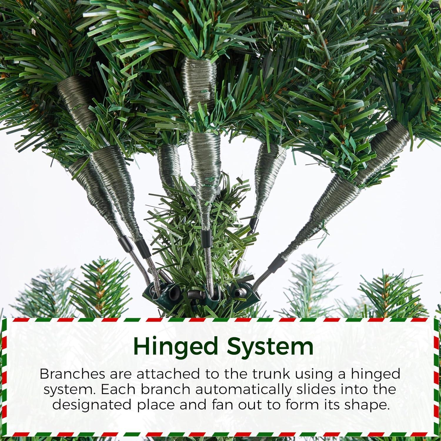 Pinecone-decorated Frosted Artificial Christmas Tree