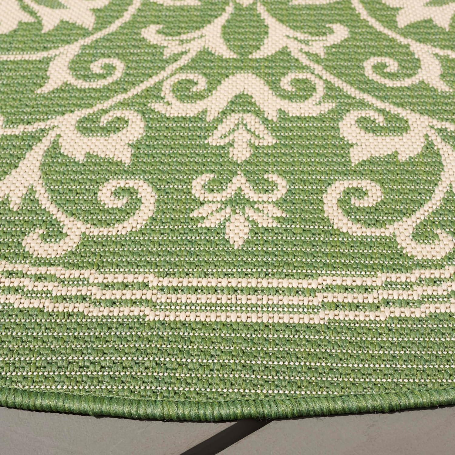 Courtyard CY2098 Power Loomed Indoor and Outdoor Runner Rug - Olive/Natural - 2'3"x10' - Safavieh