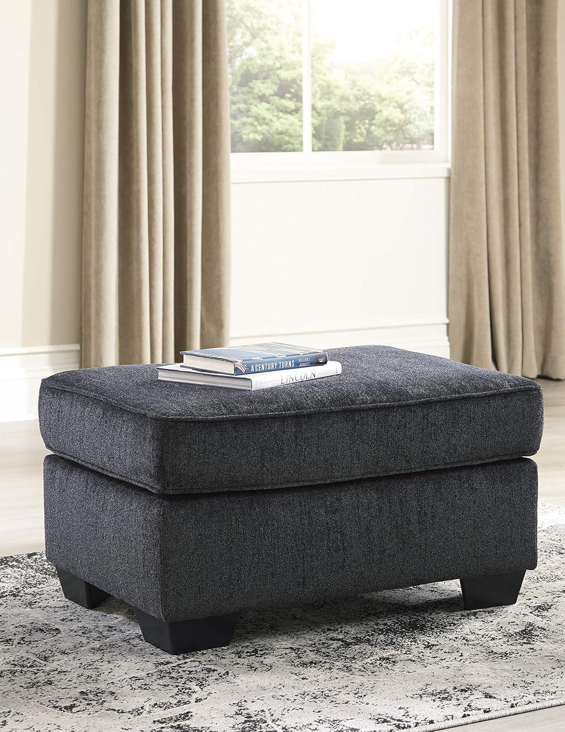 Altari Ottoman Slate - Signature Design by Ashley: Upholstered, No Assembly Required