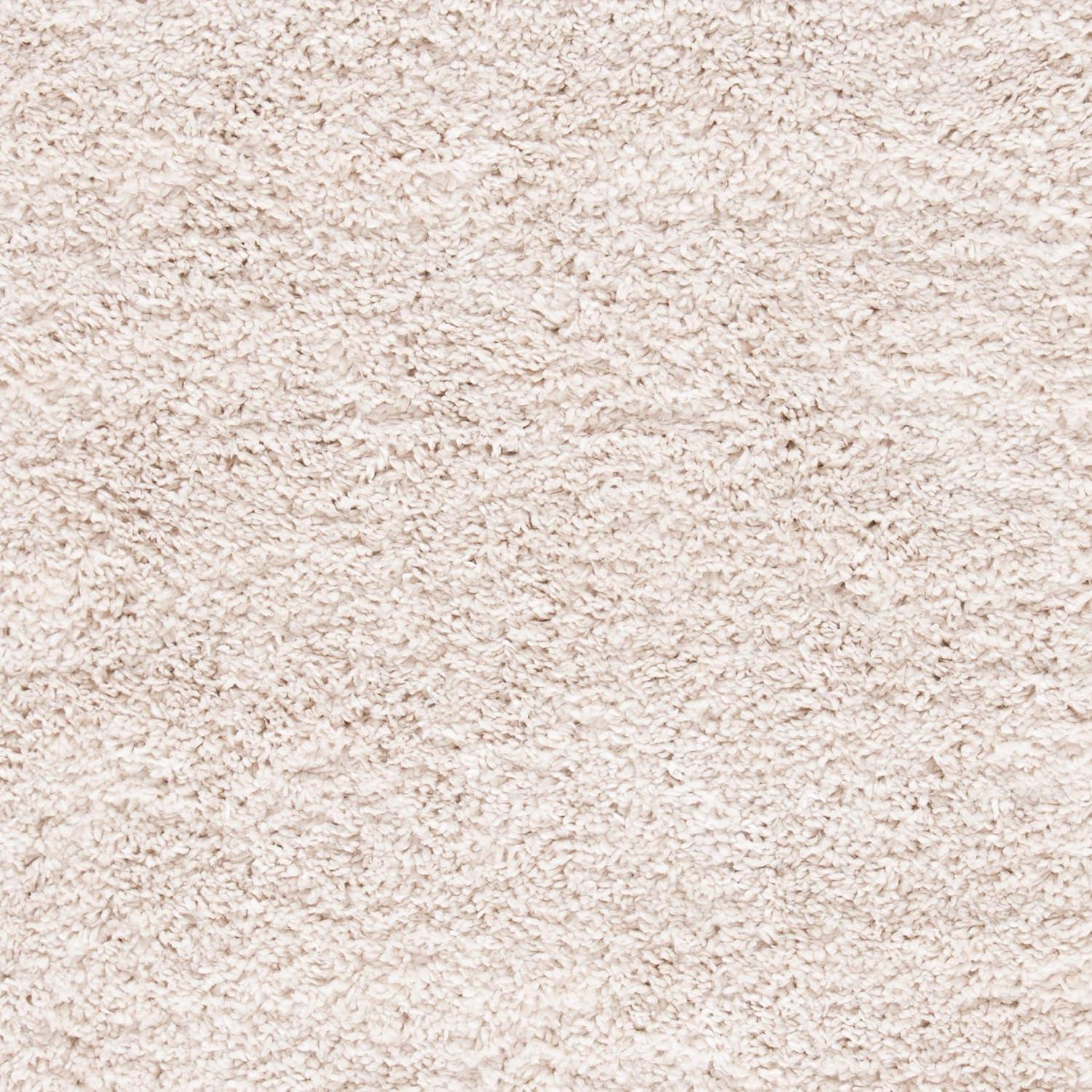 SAFAVIEH August Carlene Solid Plush Shag Area Rug, Beige, 12' x 15'