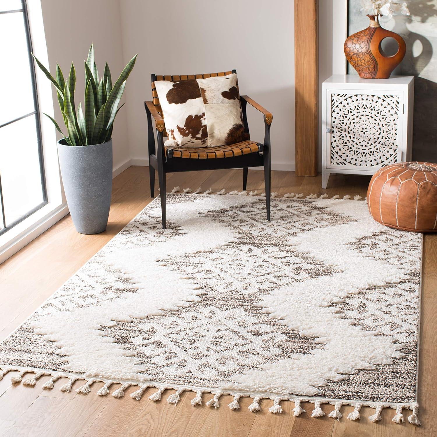 Moroccan Tassel Shag MTS652 Power Loomed Indoor Rug - Safavieh