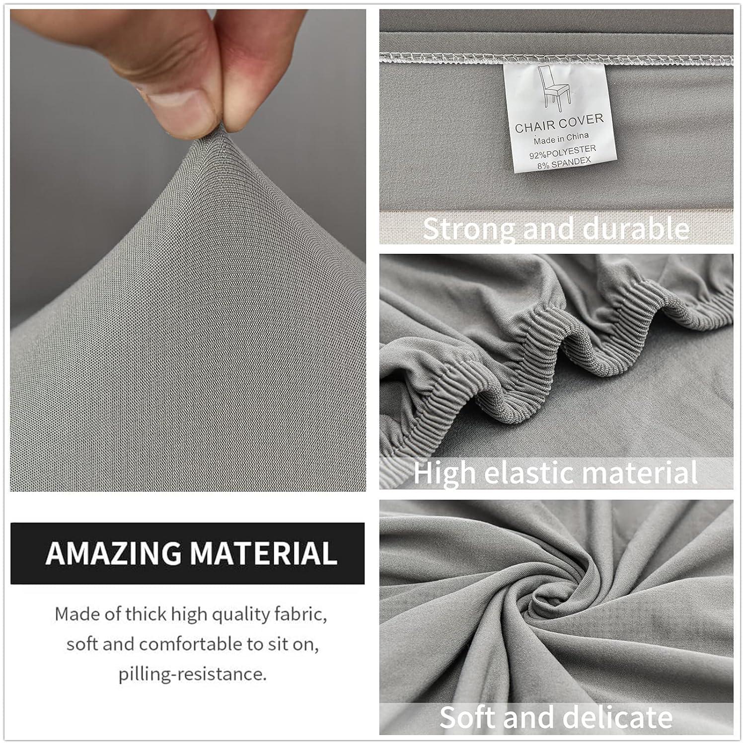 NILUOH Club Chair Slipcover, Tub Chair Cover, Stretch Armchair Covers, Sofa Cover Furniture Protector for Living Room (Grey)