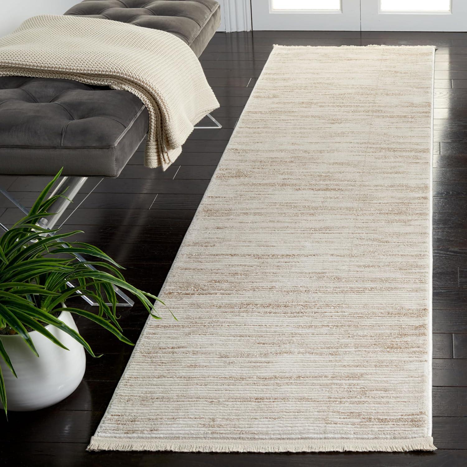Whisper WHS584 Power Loomed Runner Rug - Ivory/Beige - 2'2"x8' - Safavieh.
