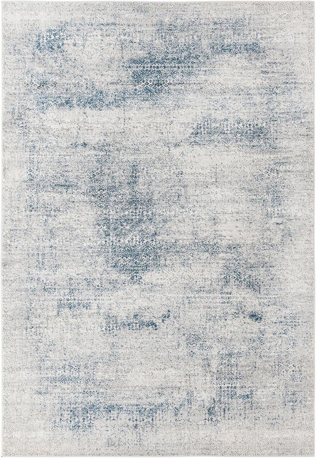 Unique Loom Finsbury Collection Area Rug - Sarah (6'  x 9' Rectangle Blue/Ivory)