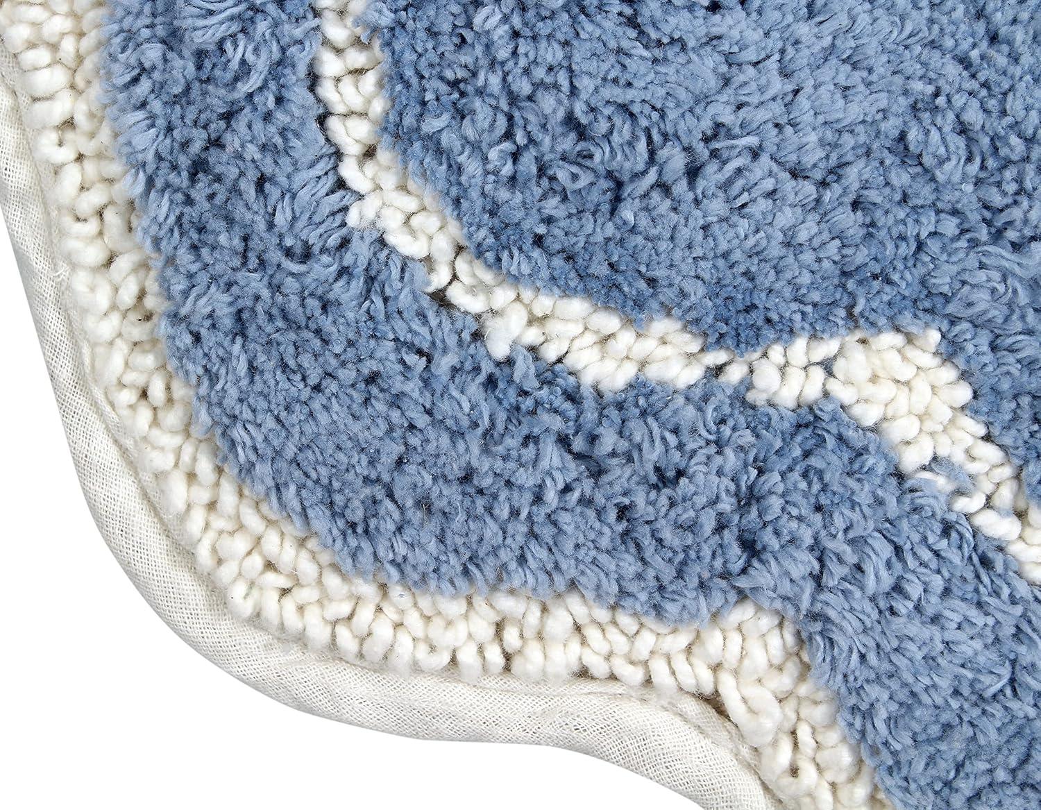 HOME WEAVERS Allure Collection 100% Cotton Non-Slip Bathroom Rug Set Machine Washable Bathroom Rug-17"x24", Bath Rug- 21"x34", Brown Color 2 Piece Bath Carpet set