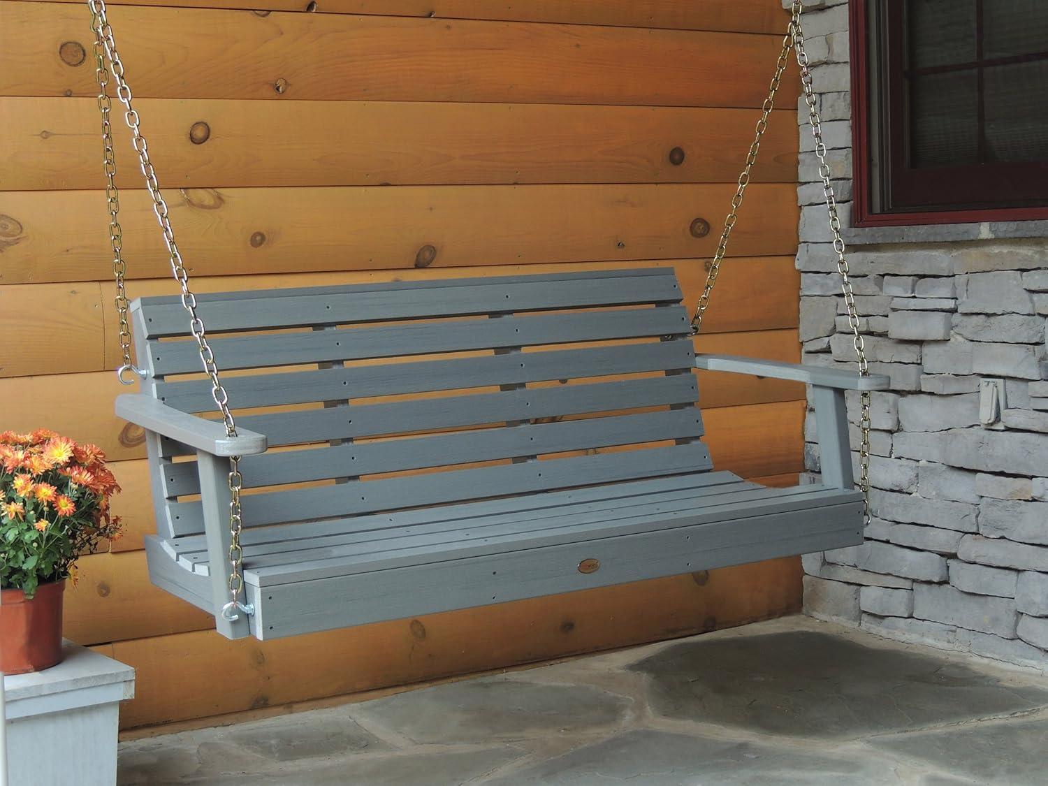 Weatherly 4ft Coastal Teak Recycled Plastic Porch Swing