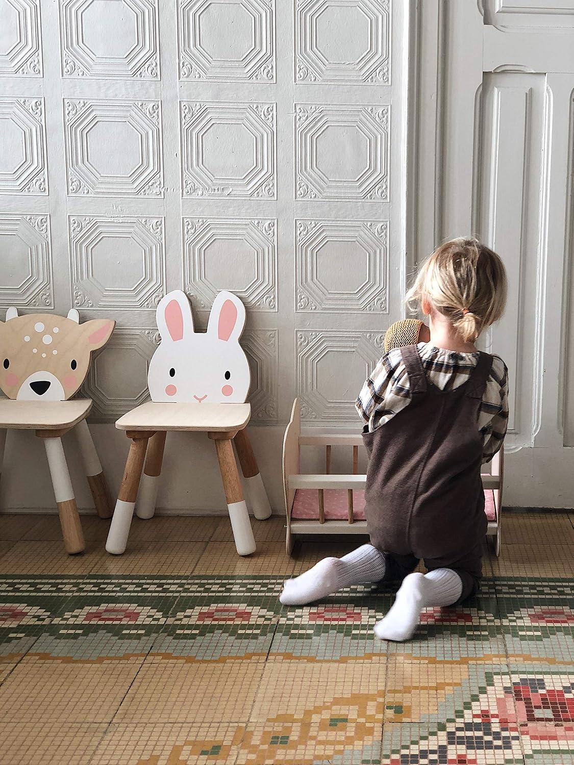 White Handcrafted Sustainably Sourced Kids Rabbit Chair