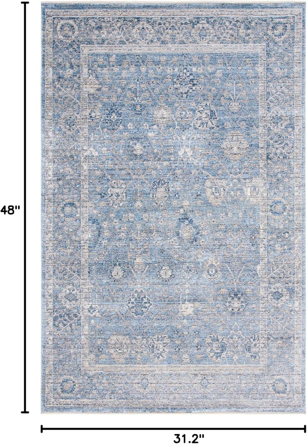 SAFAVIEH Dream Giles Floral Area Rug, Grey/Turquoise, 2'6" x 4'