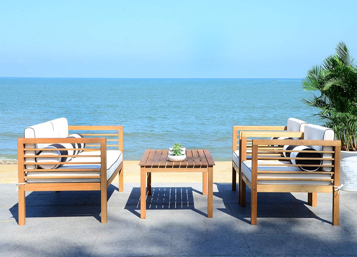 Wade Logan® Arlethe 5 Piece Rattan Sofa Seating Group with Cushions