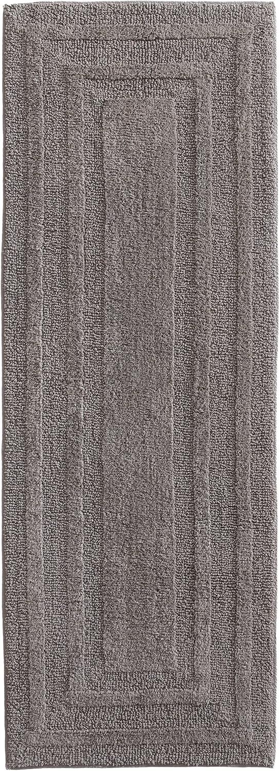 22"x60" Logan Bath Rug Brown - Eddie Bauer: Cotton Tufted, Machine Washable, Latex Backing, Lightweight
