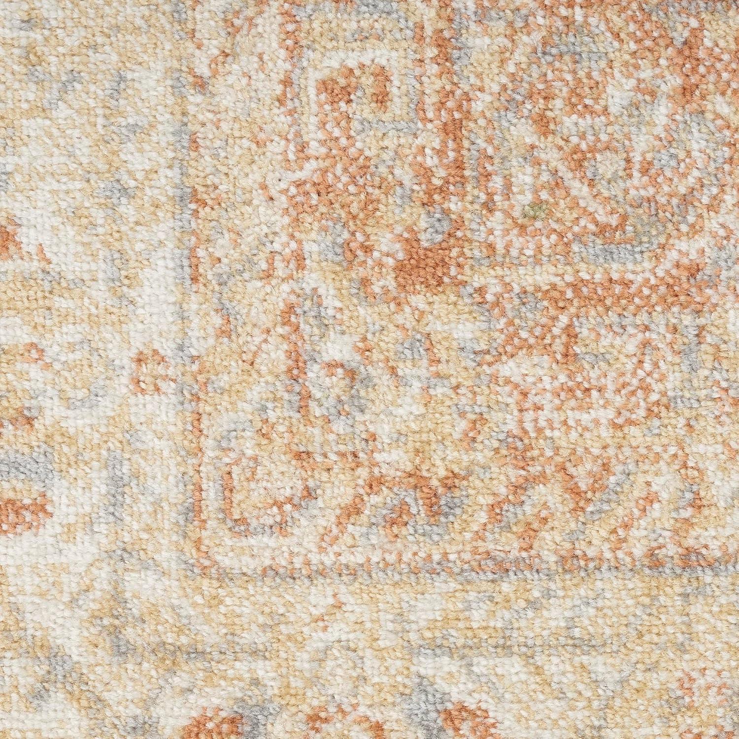 Nourison Essentials Persian Vintage Indoor Outdoor Area Rug Beige Rust 5' x 7'