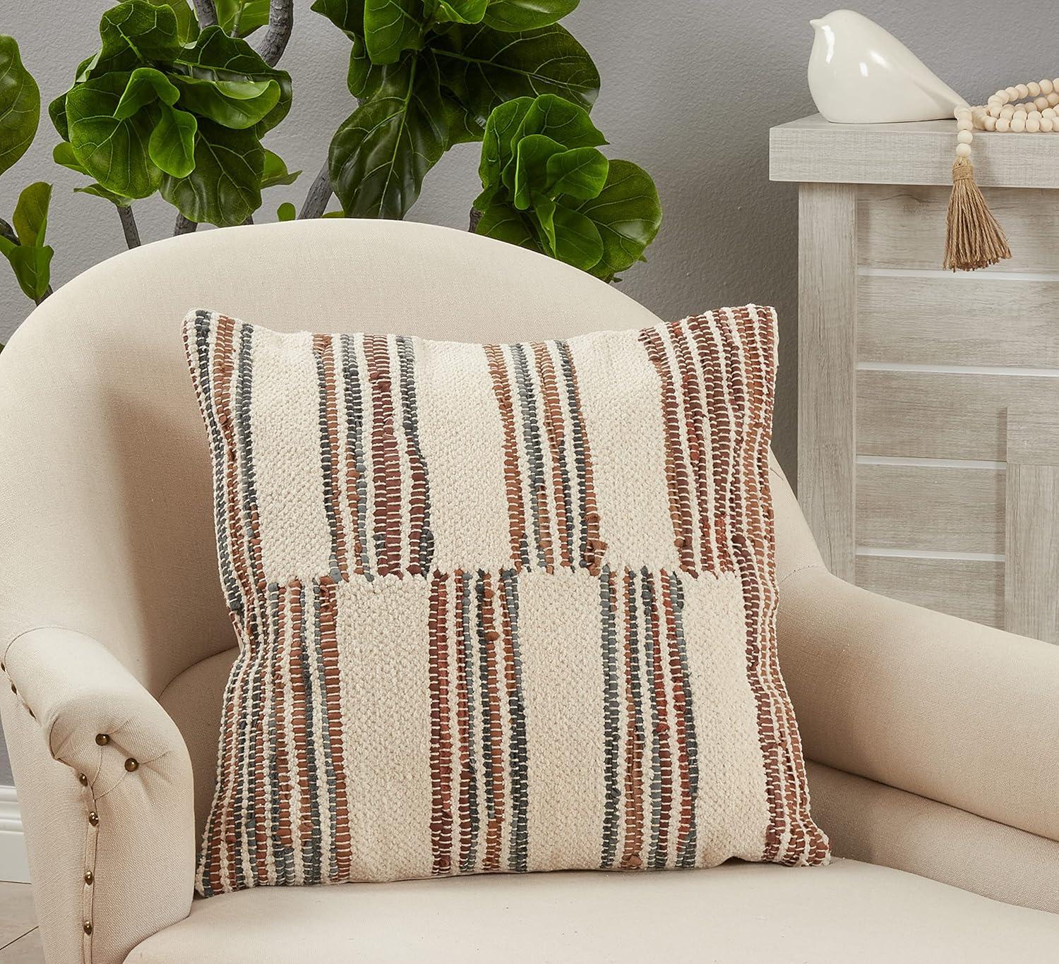 Striped Cotton Pillow Cover