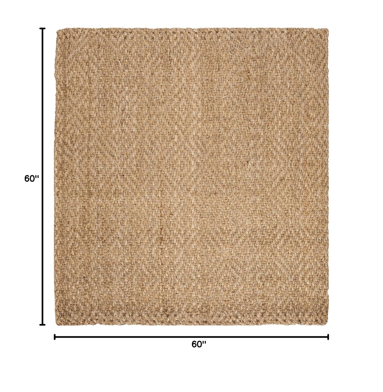 Natural Fiber NF181 Hand Woven Area Rug - Natural/Natural - 5'x5' - Safavieh.