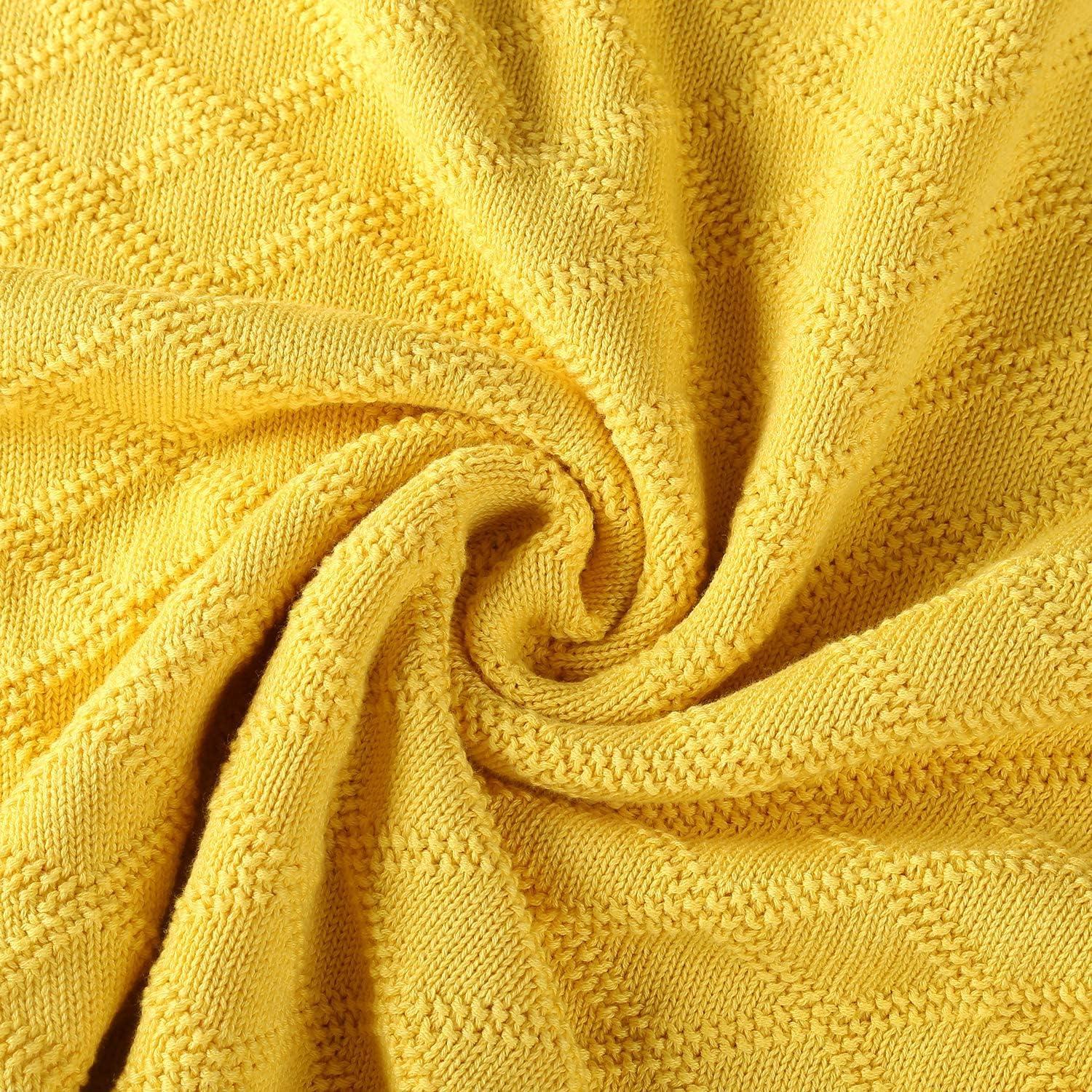 Longhui bedding Cotton Cable Green Knit Throw Blanket for Couch Chairs Bed Beach, Home Decorative Throws Blankets, 50 x 60 Inch, 2.2lb