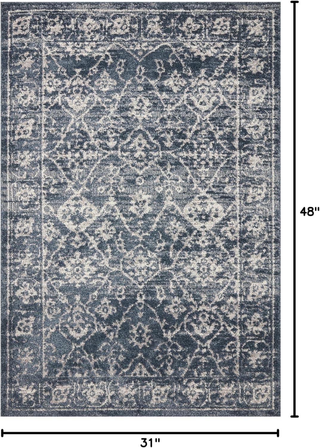 Magnolia Home by Joanna Gaines x Loloi Gigi Navy / Stone Area Rug