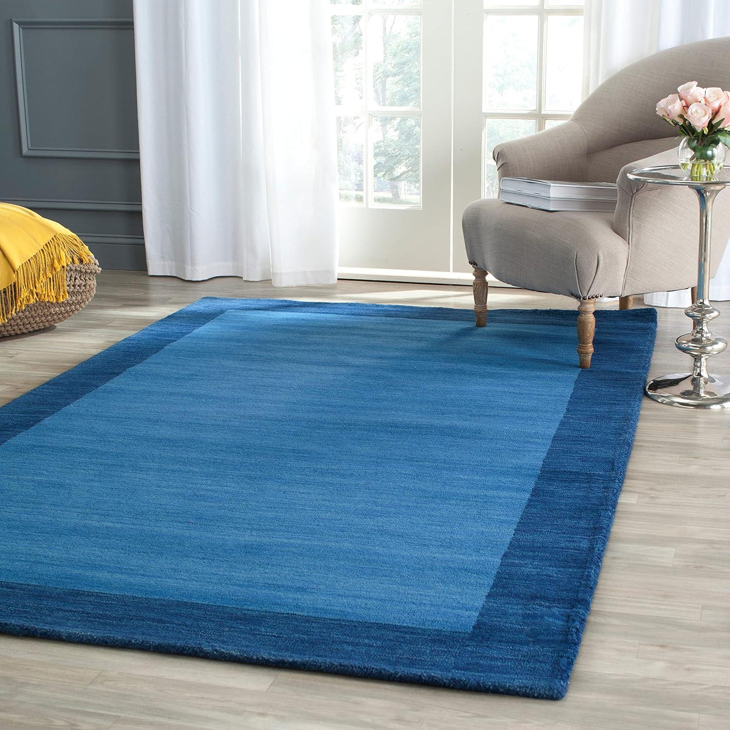 Himalaya HIM580 Hand Loomed Area Rug - Light Blue/Dark Blue - 8'9"x12' - Safavieh.