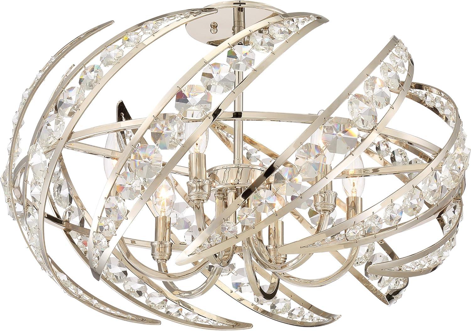 Quoizel Platinum Crescent 6-Light Pendant in Polished Nickel