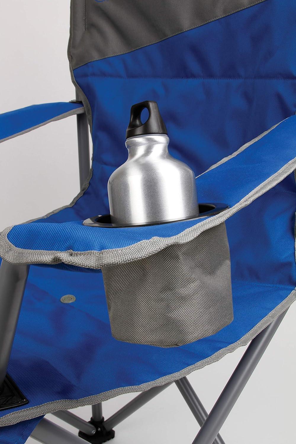 Coleman Big-N-Tall Camping Chair with Cup Holder & Side Pocket, Water-Resistant XL Outdoor Seat Supports up to 600 lbs, Great for Camping, Tailgating, Firepits, Patio, & More