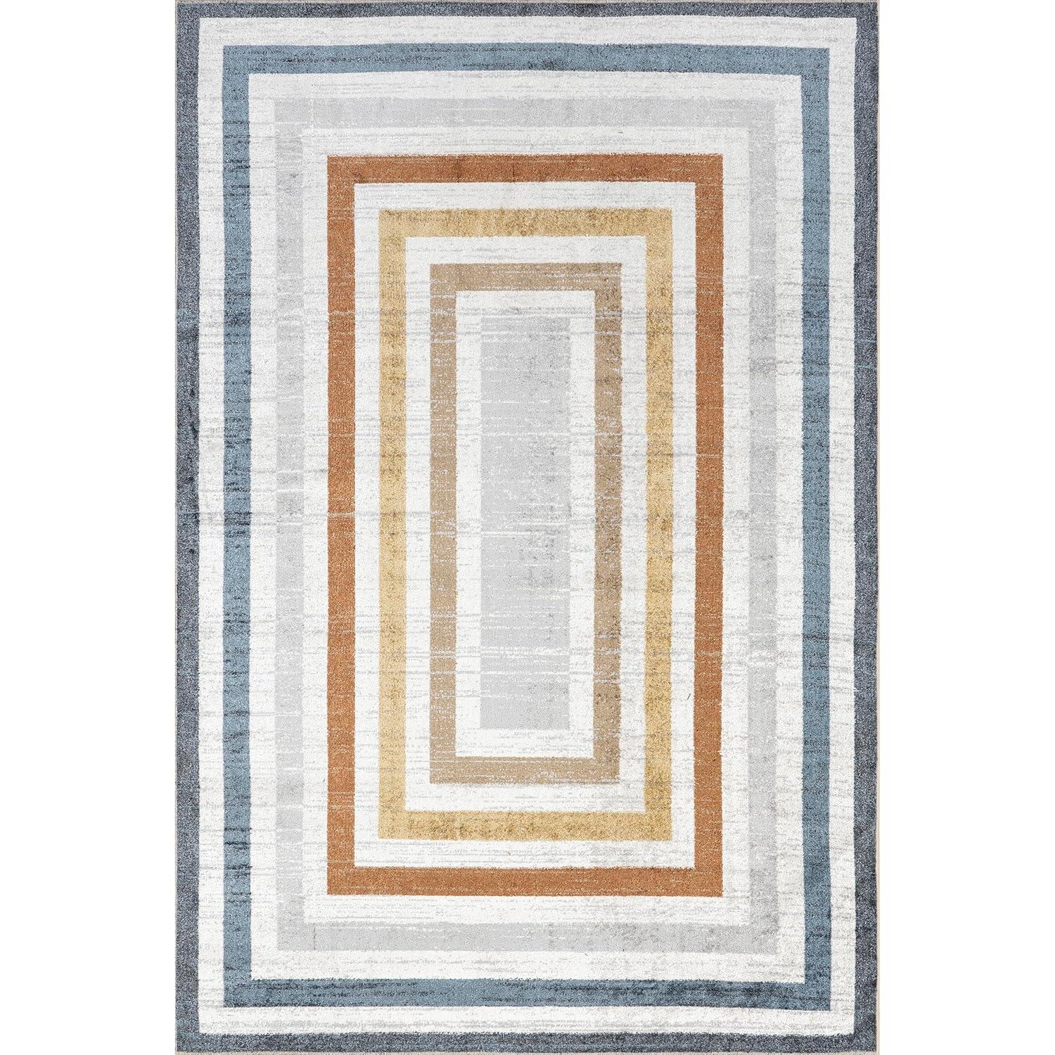 Nuloom Alienor Striped Pet Friendly Machine Washable Area Rug, 3' x 5', Multicolor