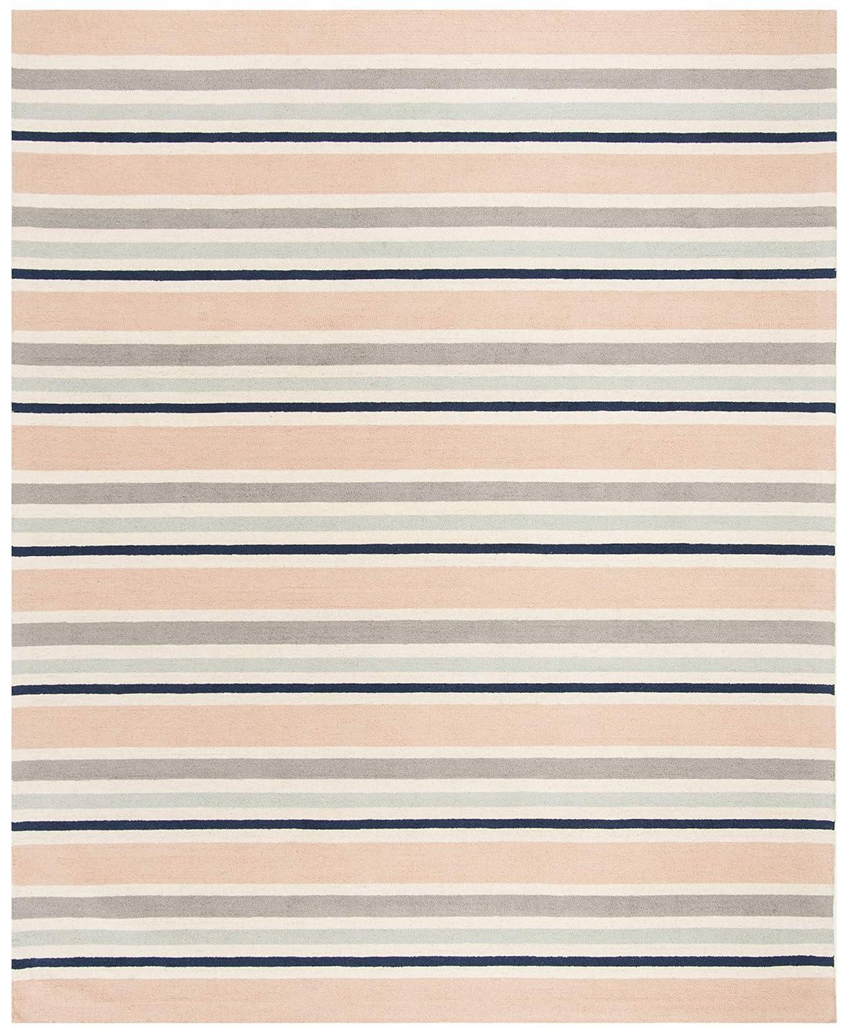 Safavieh Kids Multi Stripe SFK916 Hand Tufted Indoor Area Rug - Ivory/Multi - 8'x10' - Safavieh