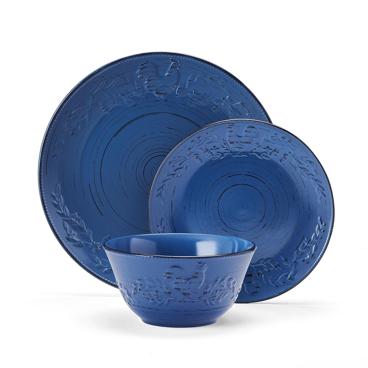 Pfaltzgraff Pfaltzgraff Trellis Rooster 12-Piece Dinnerware Set, Service For 4