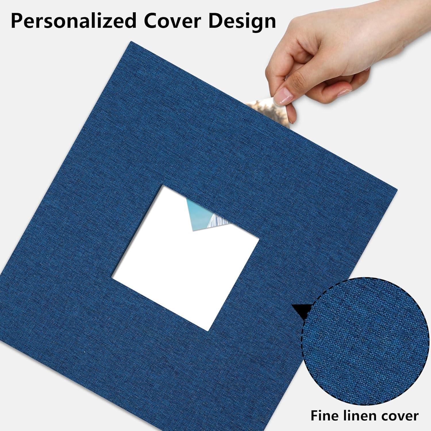 QUALITY FLOORING INC. Photo Album 4X6 100 Pockets, Linen Scrapbook Photo Album, 3 Ring Binder Album With 50 Scrapbook Pages, And 20 Self-Adhesive Pages, Travel Family Wedding