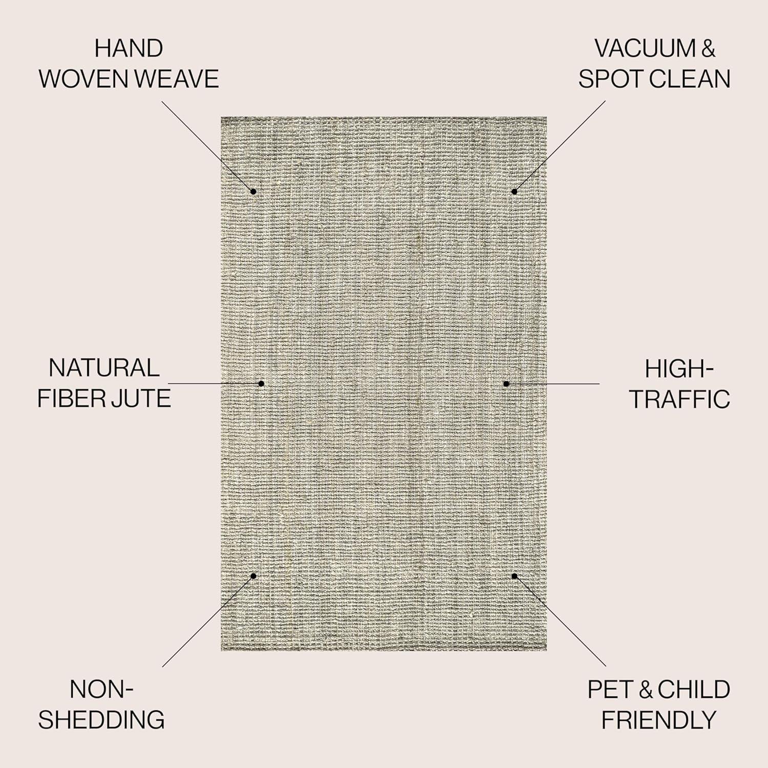 Pata Hand Woven Chunky Jute Indoor Area Rug - JONATHAN Y