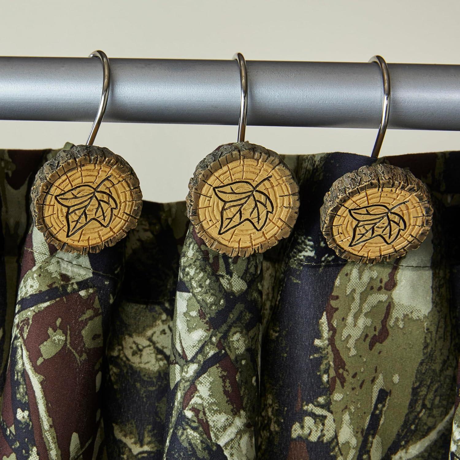 SKL Home Sundance Shower Curtain Hooks, Brown 12 Count