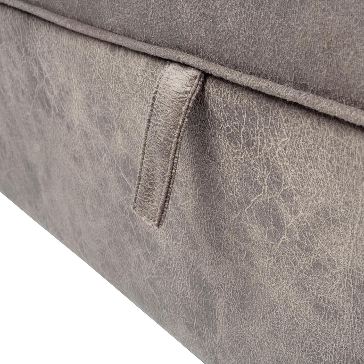 Lavish Home Upholstered Storage Ottoman with Lift Top