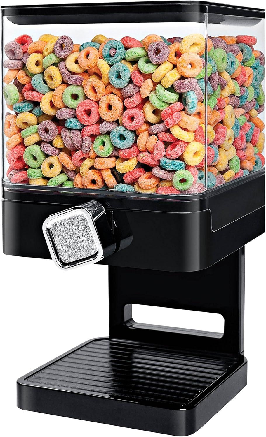 Gieriduc Cereal Dispenser Cereal Dispenser Food Dispenser Storage Tank Can Place A Variety of Foods (Black)