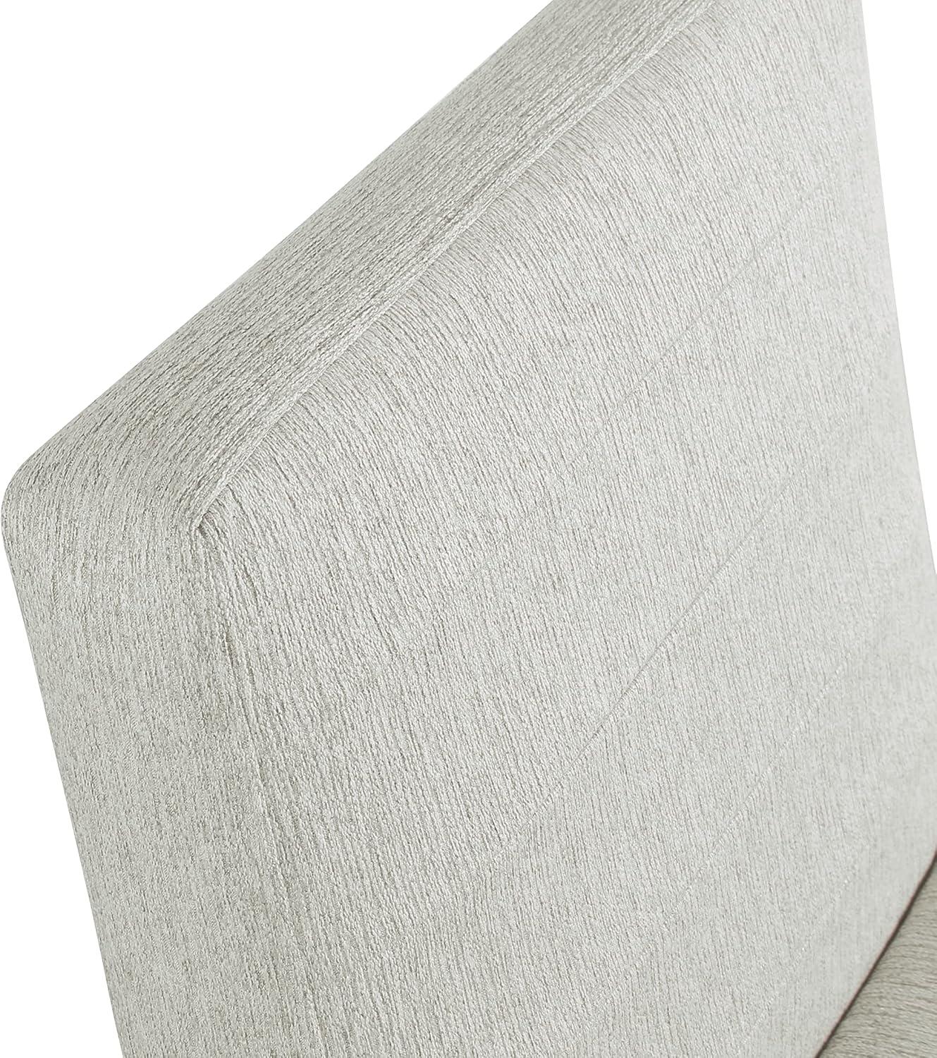 Channeled Metal Dining Chair: HomePop Modern Espresso Legs, Polyester Upholstery, 250lb Capacity