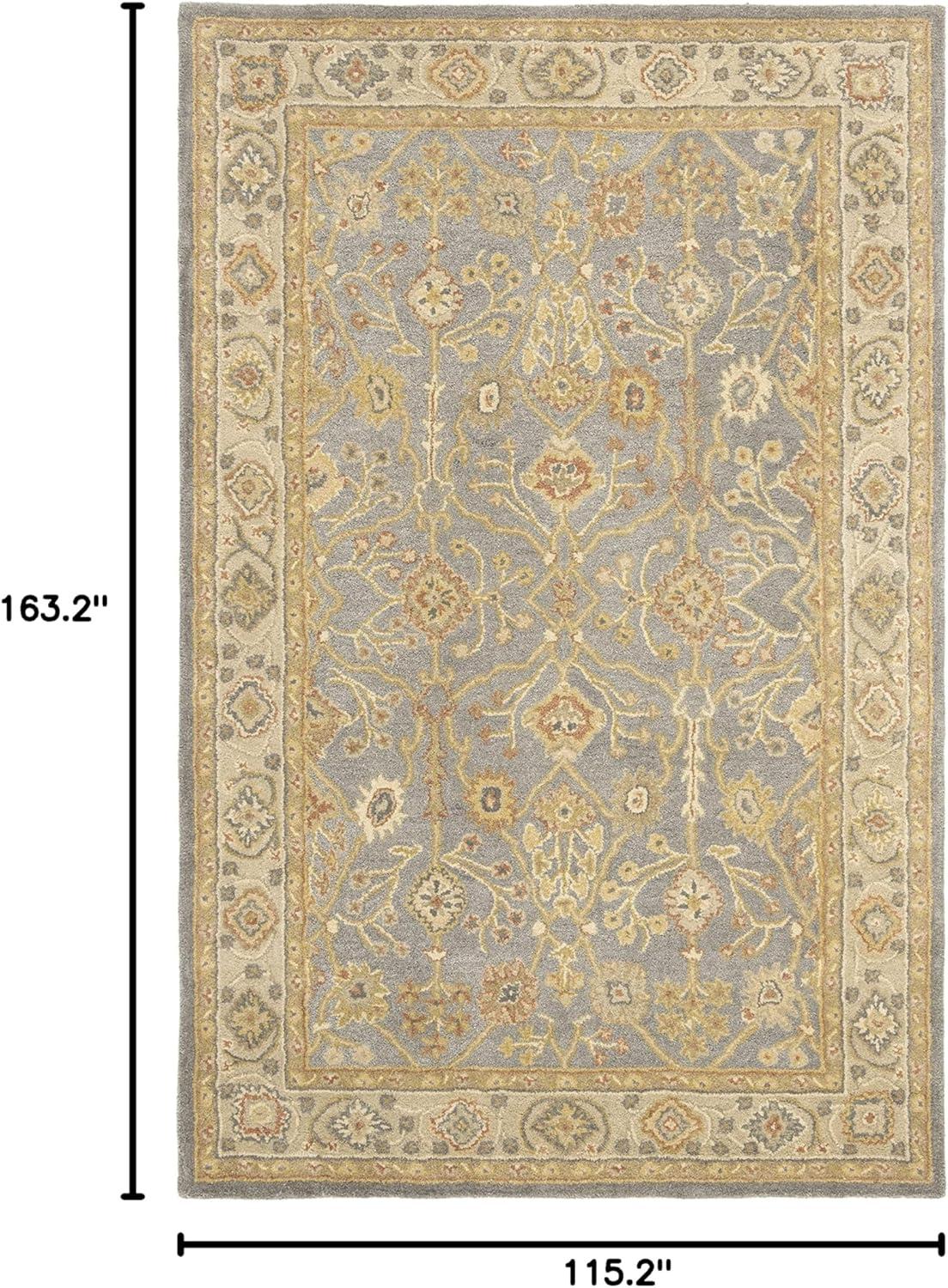 SAFAVIEH Antiquity Chanelle Oriental Wool Area Rug, Blue/Ivory, 9'6" x 13'6"