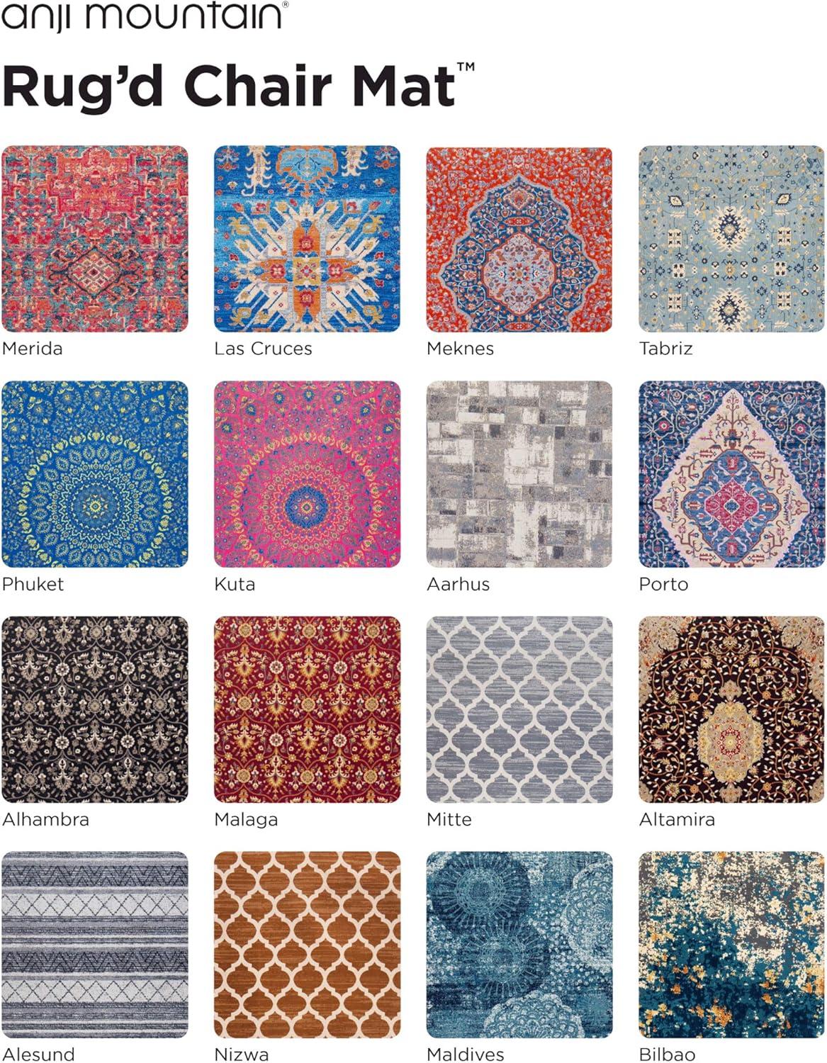 Anji Mountain Tabriz Carpet Straight Rectangular Chair Mat